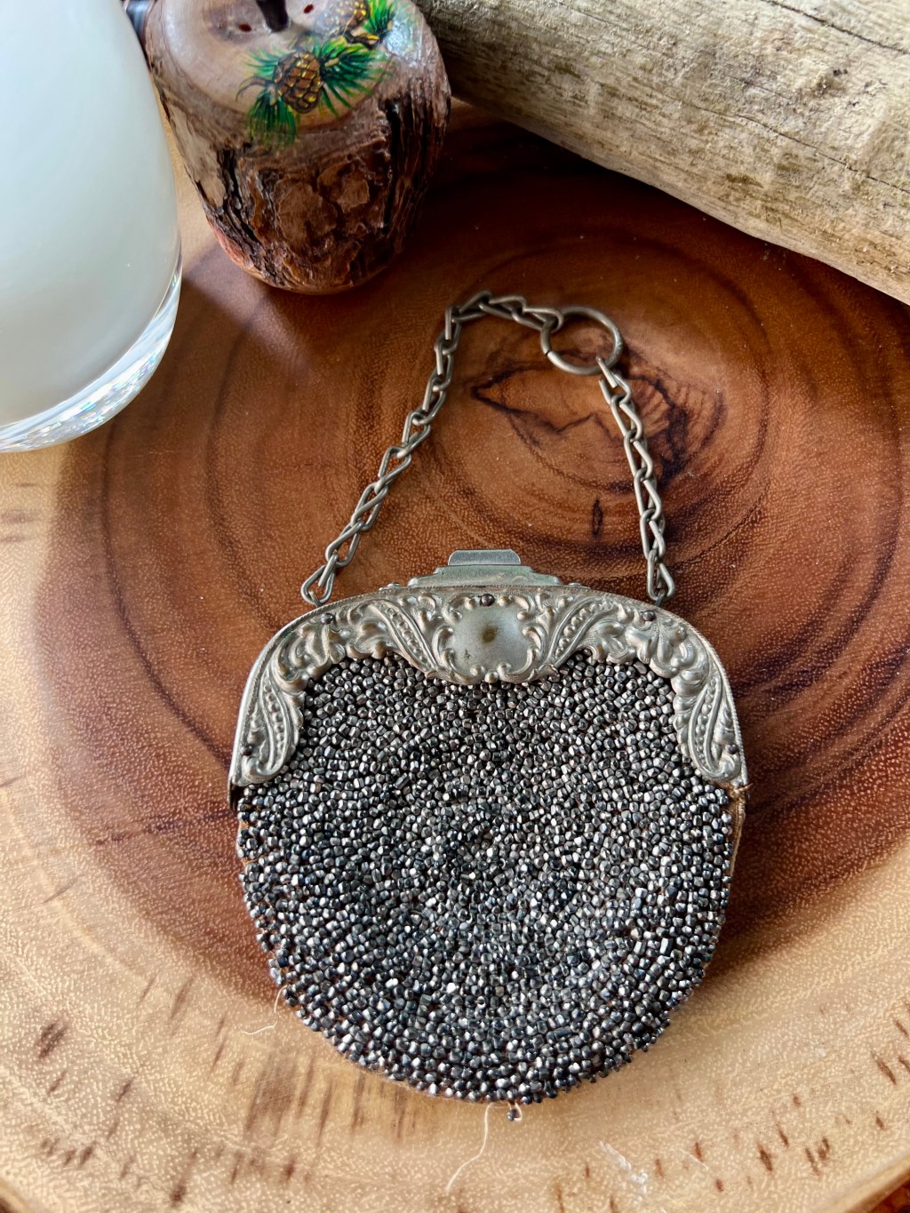 Edwardian Steel Beaded Finger&nbsp;Purse